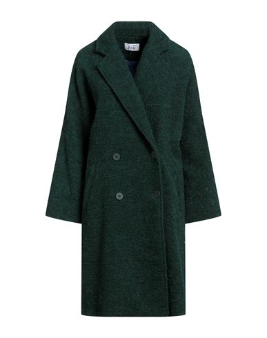 Niū Woman Coat Dark Green Size S Acrylic, Synthetic Fibers, Alpaca Wool, Virgin Wool, Wool