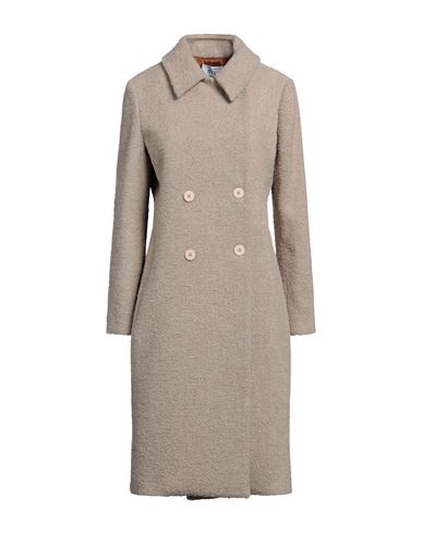 Niū Woman Coat Beige Size M Acrylic, Synthetic Fibers, Alpaca Wool, Virgin Wool, Wool