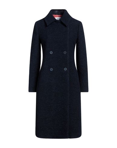 Niū Woman Coat Navy Blue Size S Acrylic, Synthetic Fibers, Alpaca Wool, Virgin Wool, Wool