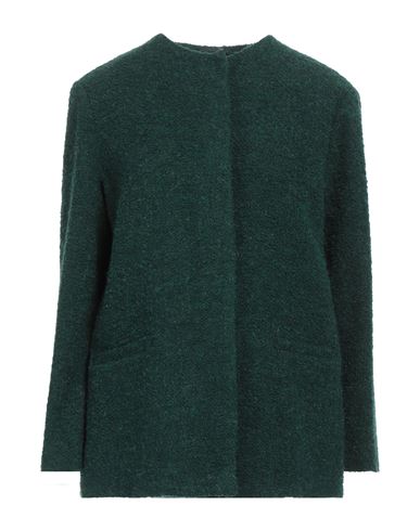 Niū Woman Coat Dark Green Size L Acrylic, Synthetic Fibers, Alpaca Wool, Virgin Wool, Wool