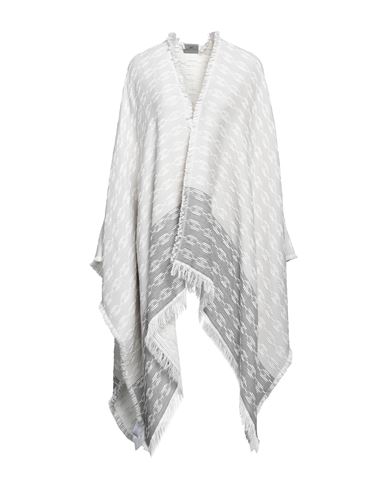 Elisabetta Franchi Woman Capes & Ponchos Grey Size Onesize Acrylic, Wool, Viscose