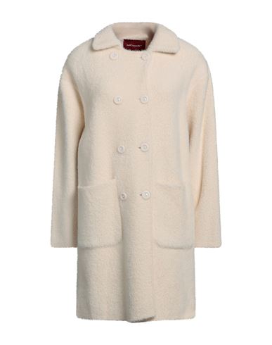 Shop Marta Marzotto Woman Coat Cream Size S Nylon, Polyester In White