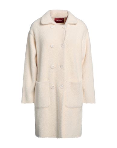 Shop Marta Marzotto Woman Coat Ivory Size M Nylon, Polyester In White