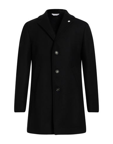Manuel Ritz Man Coat Black Size 42 Virgin Wool, Polyamide