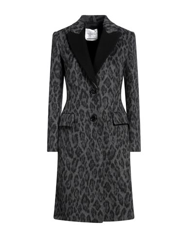 Anna Molinari Blumarine Woman Coat Grey Size 2 Acrylic, Polyester, Wool, Virgin Wool, Polyamide