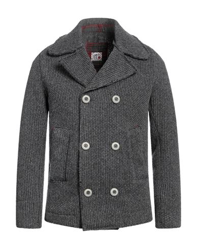 Shop Martin Zelo Man Coat Grey Size L Wool, Polyester