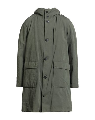 Paltò Man Coat Military Green Size 38 Cotton, Polyester, Polyamide, Wool, Nylon In Gray