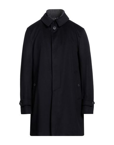 Herno Man Coat Midnight Blue Size 42 Virgin Wool, Cashmere, Polyamide, Polyurethane In Blue