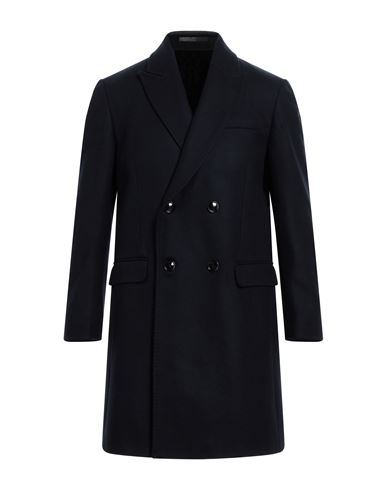 Liu •jo Man Man Coat Midnight Blue Size 36 Virgin Wool, Polyamide, Cashmere