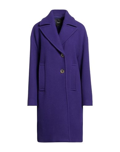 Pinko Woman Coat Purple Size 2 Virgin Wool, Polyamide