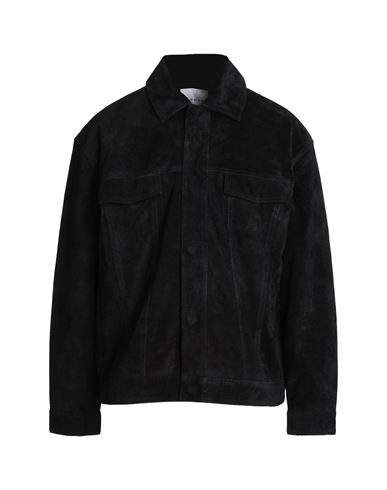 Topman Man Jacket Black Size Xl Soft Leather