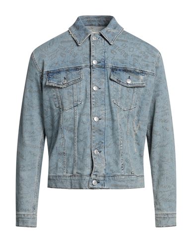 Shop Zadig & Voltaire Man Denim Outerwear Blue Size L Cotton, Elastane