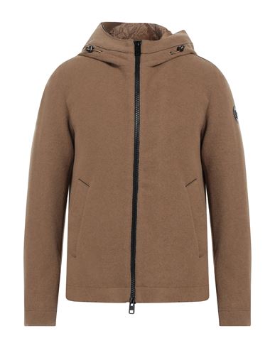Woolrich Man Jacket Camel Size Xl Wool, Polyamide In Brown