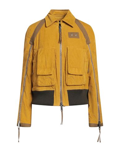 Dsquared2 Woman Jacket Mustard Size 6 Cotton, Elastane In Yellow