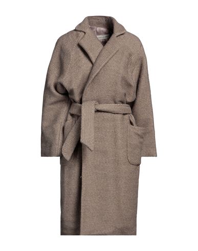 Soho De Luxe Woman Coat Khaki Size 6 Acrylic, Wool, Polyester In Beige