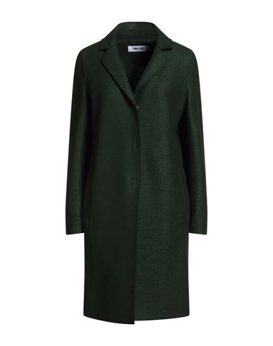 Annie Paris Woman Coat Dark Green Size 10 Virgin Wool In Green
