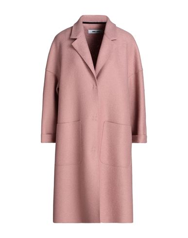 Annie Paris Woman Overcoat Pastel Pink Size 2 Virgin Wool