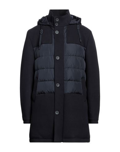 Herno Man Down Jacket Navy Blue Size 42 Virgin Wool, Polyamide