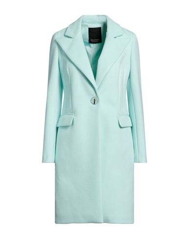 Shop Yes London Woman Coat Turquoise Size 10 Polyester, Viscose In Blue