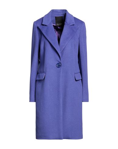 Yes London Woman Coat Purple Size 10 Polyester, Viscose