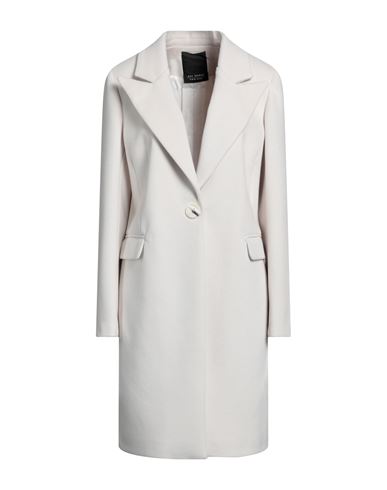 Yes London Woman Coat Off White Size 10 Polyester, Viscose