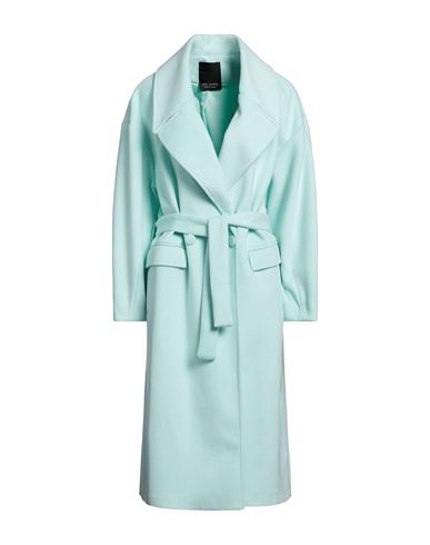 Yes London Woman Coat Turquoise Size 10 Polyester, Viscose In Blue