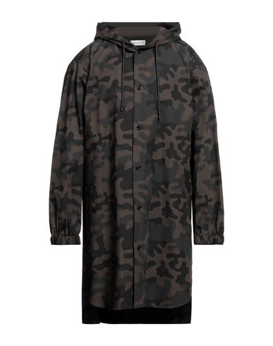 Shop Dries Van Noten Man Overcoat & Trench Coat Military Green Size L Cotton