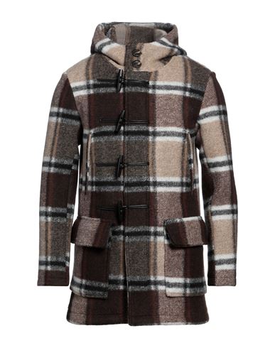 At.p.co At. P.co Man Coat Dark Brown Size S Polyester, Wool, Acrylic
