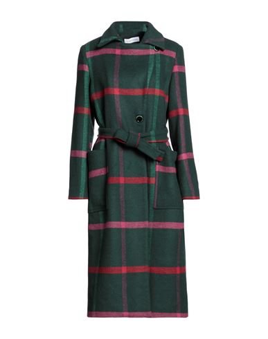 Caractere Caractère Woman Coat Green Size 12 Acrylic, Polyester, Wool, Polyamide
