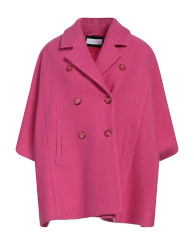 Caractere Caractère Woman Overcoat Fuchsia Size S Wool In Pink
