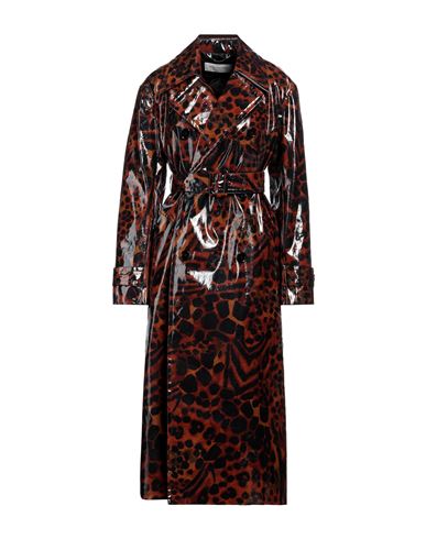 Dries Van Noten Woman Overcoat & Trench Coat Brown Size S Cotton, Polyurethane