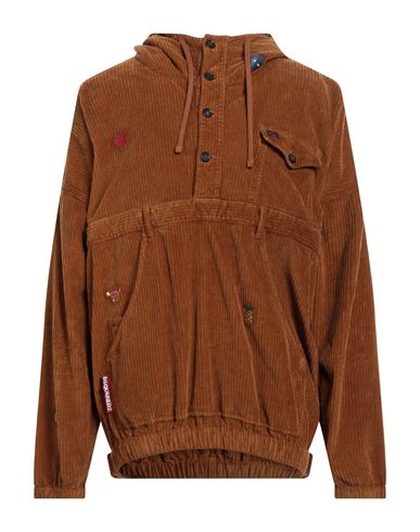 Dsquared2 Man Jacket Camel Size M Cotton, Elastane In Beige