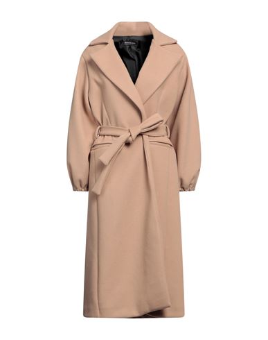 Vanessa Scott Woman Coat Beige Size M/l Polyester