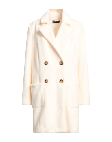 Vanessa Scott Woman Coat Cream Size M Polyester In White