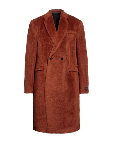 Shop Raf Simons Man Coat Brown Size 40 Alpaca Wool, Virgin Wool