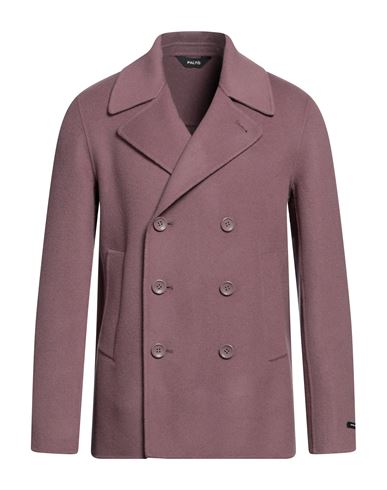 Paltò Man Coat Mauve Size 42 Wool, Nylon In Purple