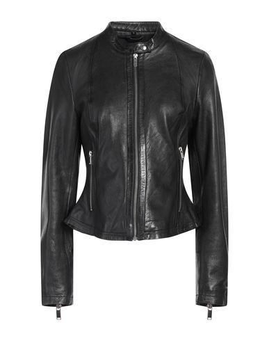 Freaky Nation Woman Jacket Black Size M Soft Leather