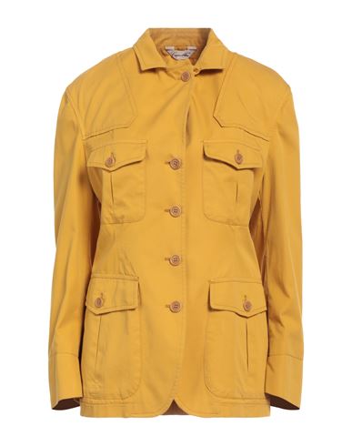 Capalbio Woman Jacket Ocher Size 6 Cotton In Yellow