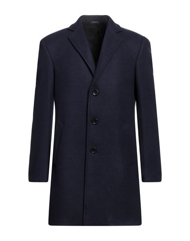 Daniele Alessandrini Homme Man Coat Midnight Blue Size 40 Polyester, Acrylic, Wool