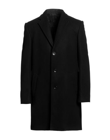 Daniele Alessandrini Homme Man Coat Black Size 42 Polyester, Acrylic, Wool