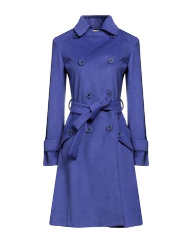 Yes London Woman Coat Purple Size 4 Polyester, Viscose
