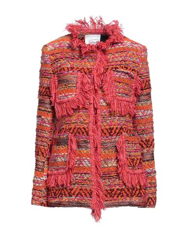 De' Hart Woman Coat Orange Size 4 Polyester, Acrylic, Polyamide, Wool