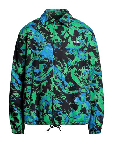 Msgm Man Jacket Green Size 40 Cotton