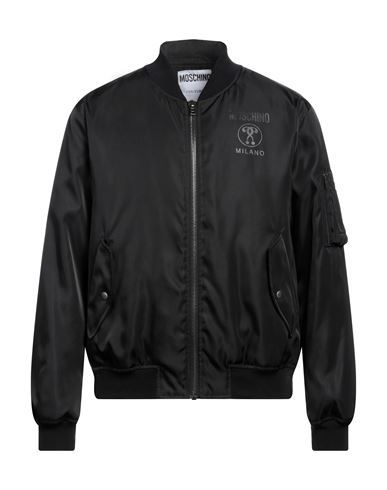 Moschino Man Jacket Black Size 38 Polyamide, Cotton