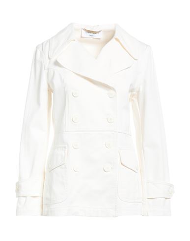 Alberta Ferretti Woman Overcoat Ivory Size 6 Cotton In White