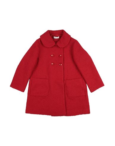 Monnalisa Toddler Girl Coat Red Size 4 Acrylic, Cotton, Polyester, Virgin Wool, Synthetic Fibers