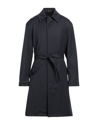 Drumohr Man Overcoat & Trench Coat Navy Blue Size 38 Virgin Wool, Polyurethane