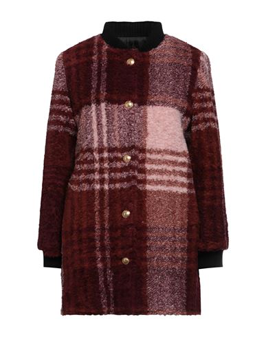 Shirtaporter Woman Coat Brick Red Size 8 Acrylic, Wool, Polyester, Viscose, Polyacrylic