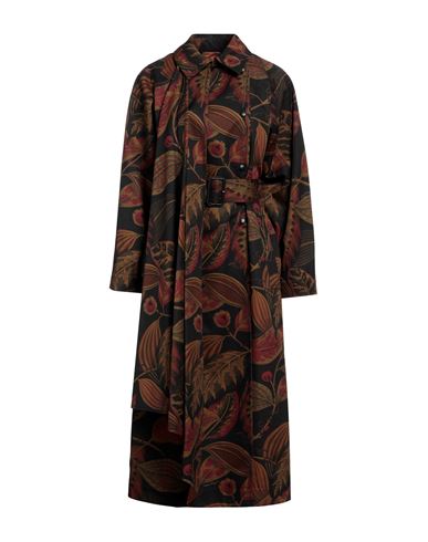 Ferragamo Woman Overcoat & Trench Coat Black Size 6 Cotton, Lambskin