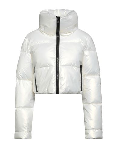 Canadian Woman Down Jacket Ivory Size M Nylon, Polyester In White